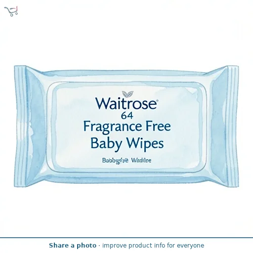 Waitrose 64 Fragrance Free Baby Wipes