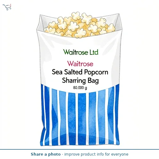 Waitrose Sea Salted Popcorn Sharing Bag