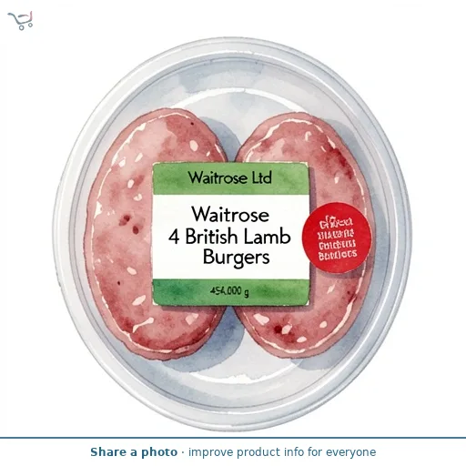 Waitrose 4 British Lamb Burgers