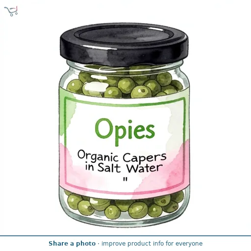 Opies Organic Capers in Salt Water