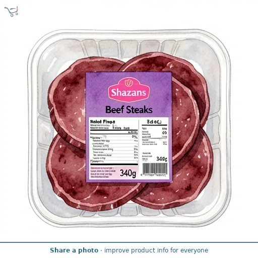 Shazans Beef Steaks 340g