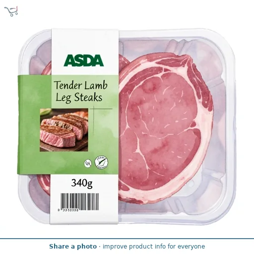 ASDA Tender Lamb Leg Steaks 340g