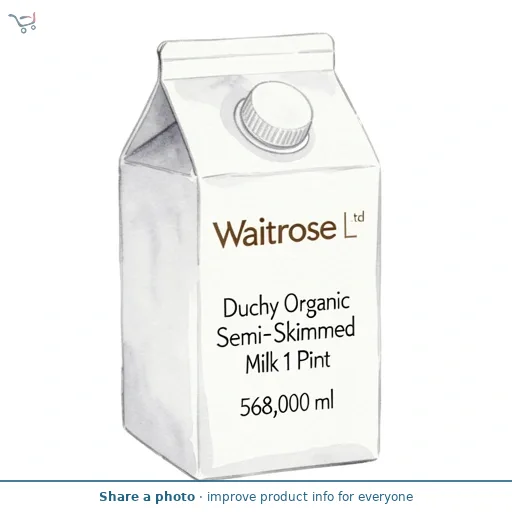 Duchy Organic Semi-Skimmed Milk 1 Pint