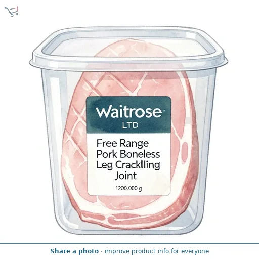 Waitrose Free Range Pork Boneless Leg Crackling Joint