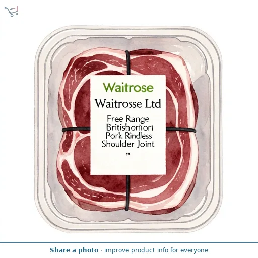 Waitrose Free Range British Pork Rindless Shoulder Joint