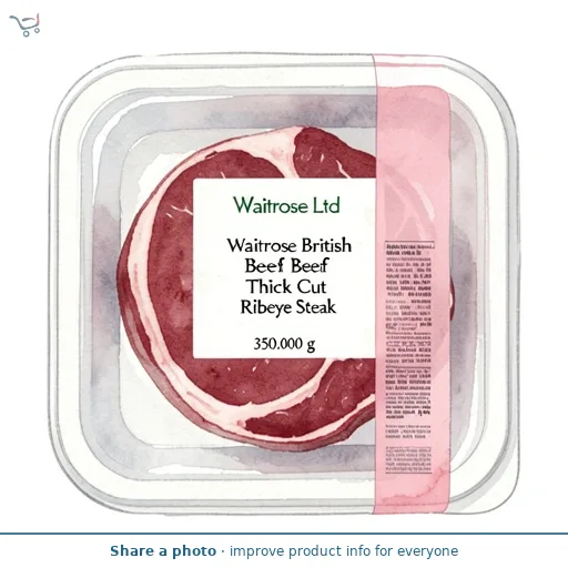 Waitrose British Beef Thick Cut Ribeye Steak