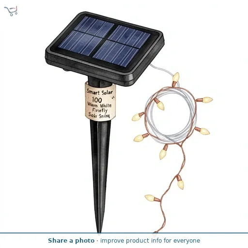 100 Warm White Firefly Solar String