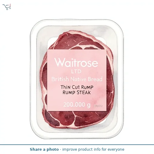 Waitrose British Native Breed Thin Cut Rump Steak