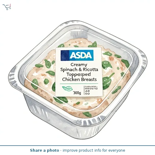 ASDA Creamy Spinach & Ricotta Topped Chicken Breasts 300g