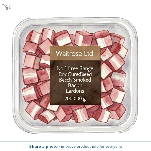 No.1 Free Range Dry Cured Beech Smoked Bacon Lardons