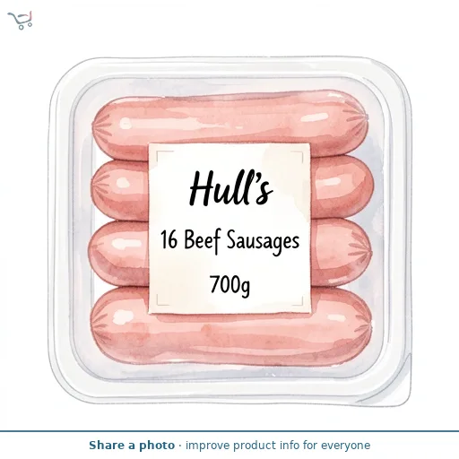 Hull's 16 Beef Sausages 700g