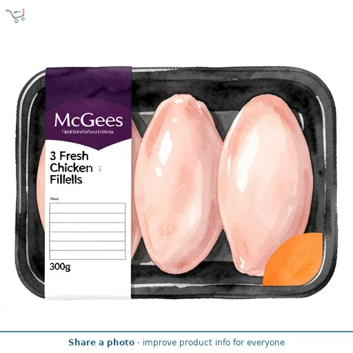 McGees 3 Fresh Chicken Breast Fillets 300g