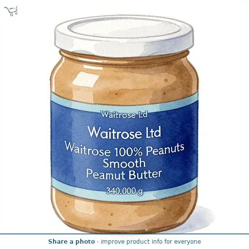 Waitrose 100% Peanuts Smooth Peanut Butter