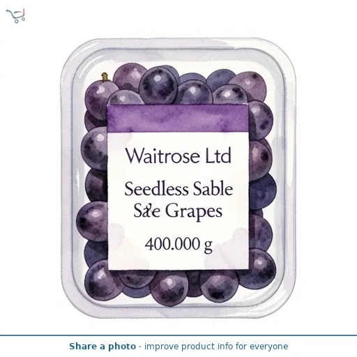 Waitrose Seedless Sable Grapes