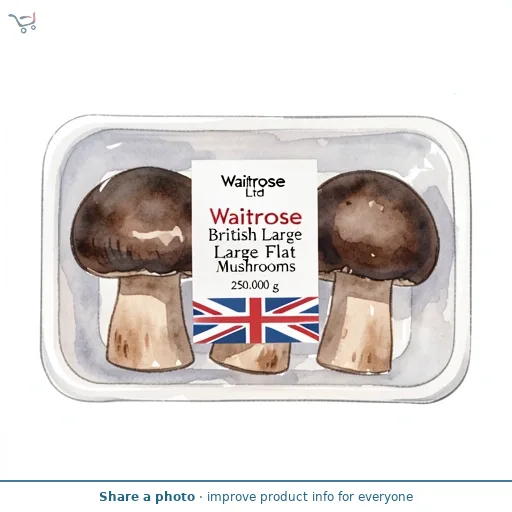 Waitrose British Large Flat Mushrooms