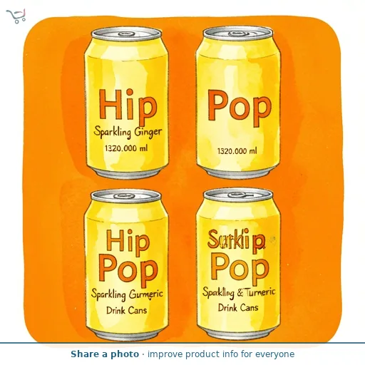 Hip Pop Sparkling Ginger & Turmeric Drink Cans