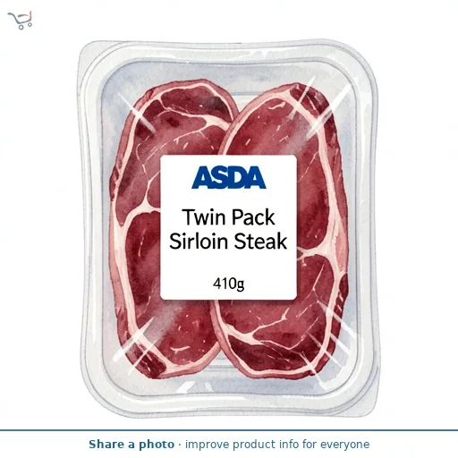 ASDA Twin Pack Sirloin Steak 410g