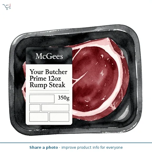 McGees Your Butcher Prime 12oz Rump Steak 350g