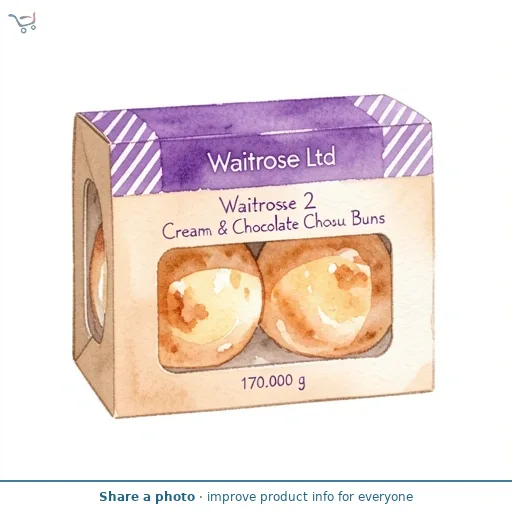 Waitrose 2 Cream & Chocolate Choux Buns