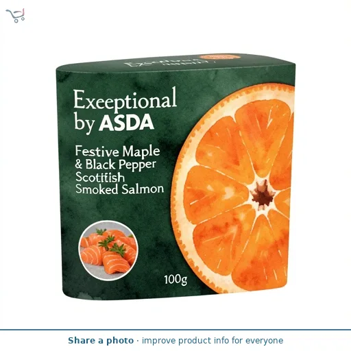 Exceptional by ASDA Festive Maple & Black Pepper Scottish Smoked Salmon 100g