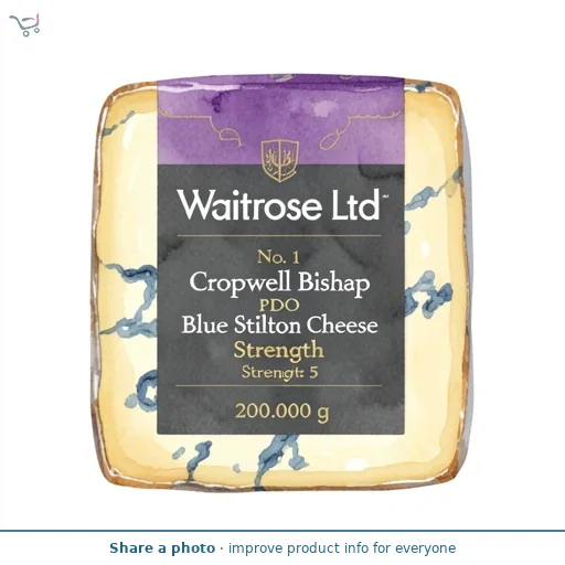Waitrose No. 1 Cropwell Bishop PDO Blue Stilton Cheese Strength 5