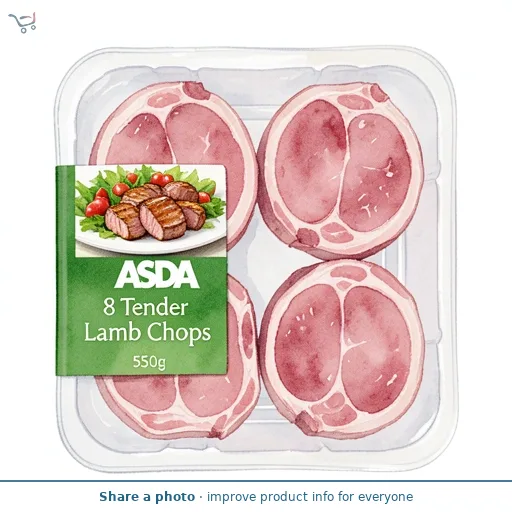 ASDA 8 Tender Lamb Chops 550g