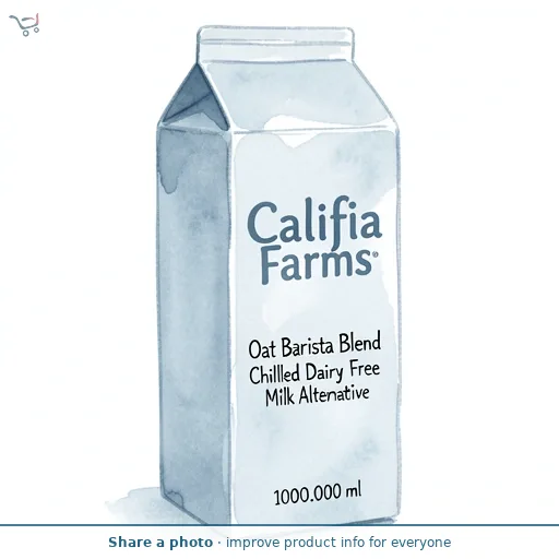 Califia Farms Oat Barista Blend Chilled Dairy Free Milk Alternative
