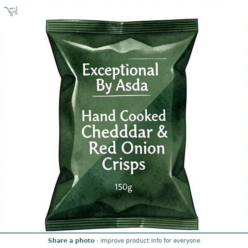 Exceptional By Asda Hand Cooked Cheddar & Red Onion Crisps 150g