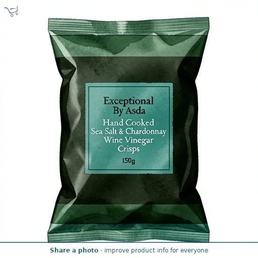Exceptional By Asda Hand Cooked Sea Salt & Chardonnay Wine Vinegar Crisps 150g