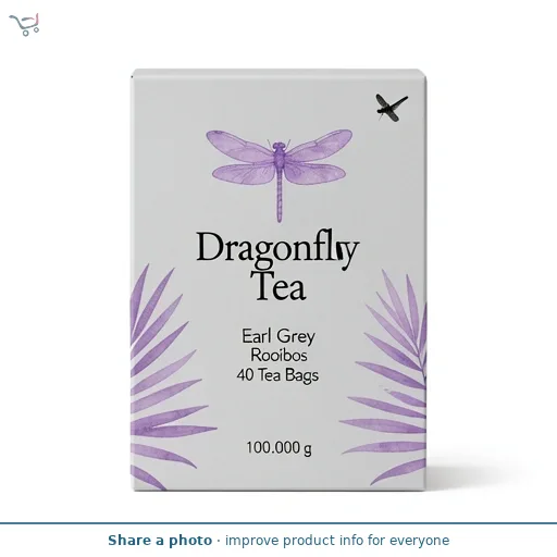 Dragonfly Tea Earl Grey Rooibos 40 Tea Bags