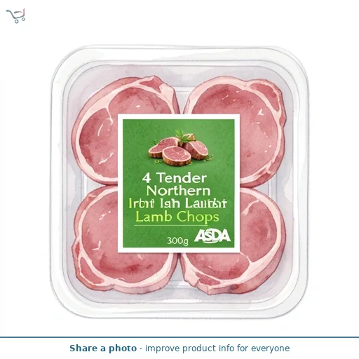 ASDA 4 Tender Northern Irish Lamb Chops 300g