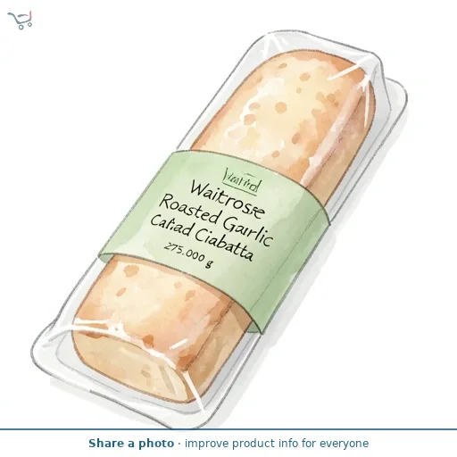 Waitrose Roasted Garlic Ciabatta