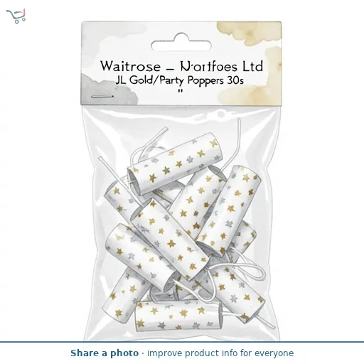 JL Gold\u002FSilver Party Poppers 30s