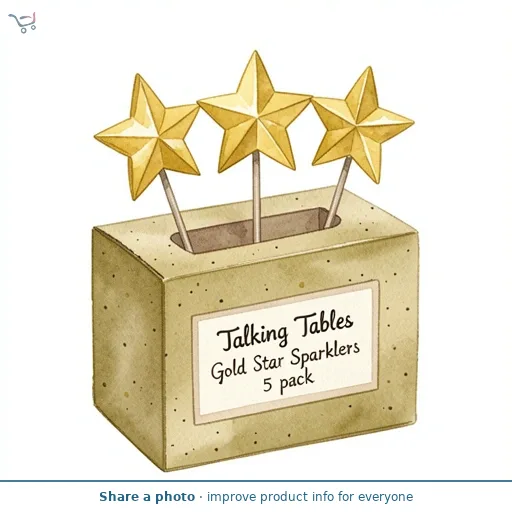 Talking Tables Gold Star Sparklers 5 pack