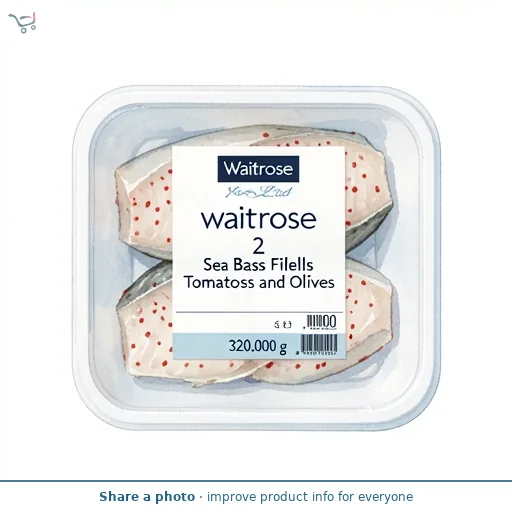Waitrose 2 Sea Bass Fillets, Tomatoes and Olives