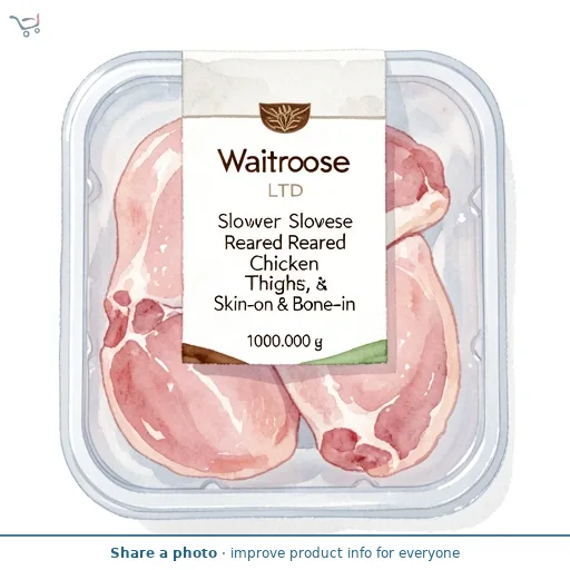 Waitrose Slower Reared Chicken Thighs, Skin-on & Bone-in