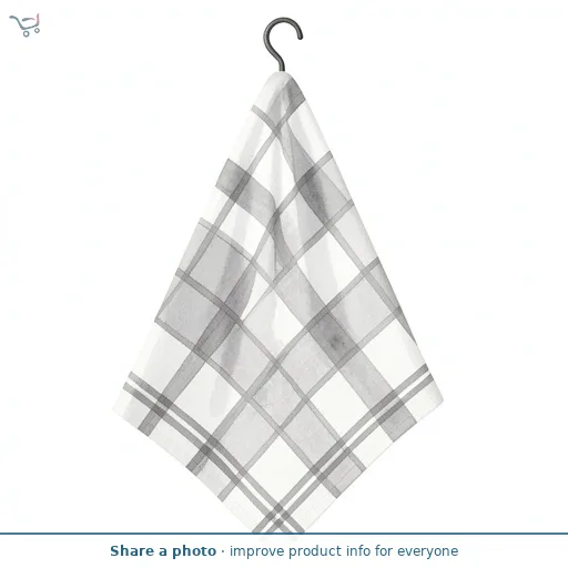 John Lewis ANYDAY Check Terry Cotton Tea Towel, Grey