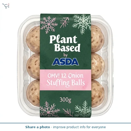 Plant Based by ASDA OMV! 12 Sage & Onion Stuffing Balls 300g
