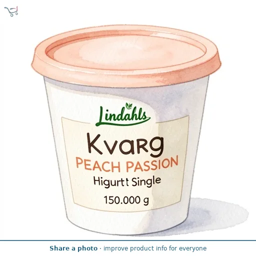 Lindahls Kvarg Peach Passion High Protein Yogurt Single