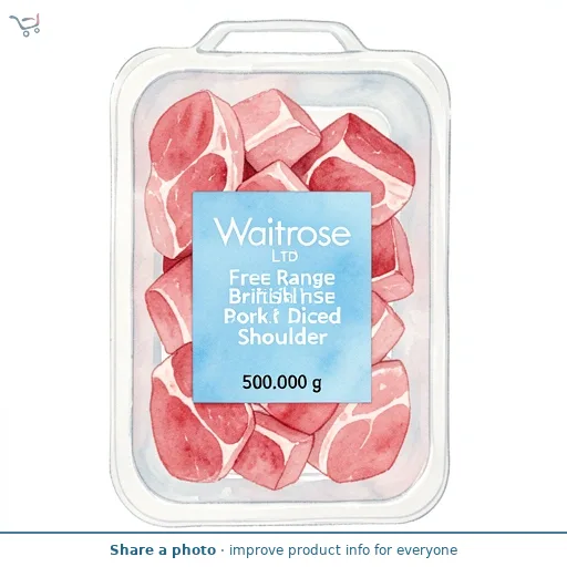 Waitrose Free Range British Pork Diced Shoulder