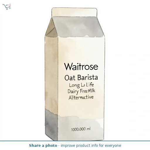 Waitrose Oat Barista Long Life Dairy Free Milk Alternative