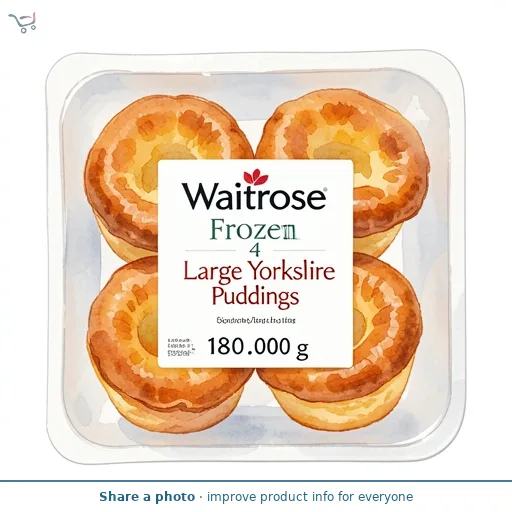Waitrose Frozen 4 Large Yorkshire Puddings