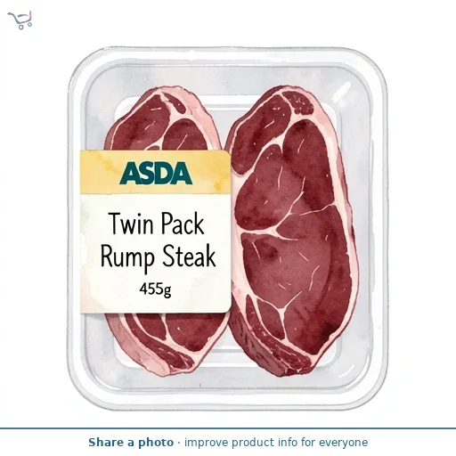 ASDA Twin Pack Rump Steak 455g