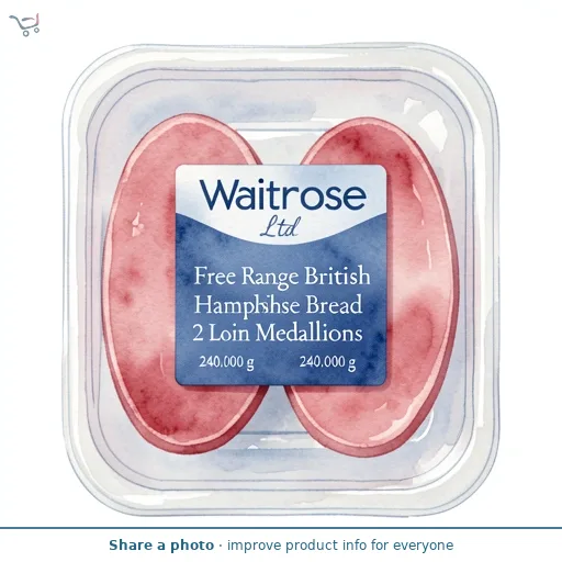 Waitrose Free Range British Pork Hampshire Breed 2 Loin Medallions