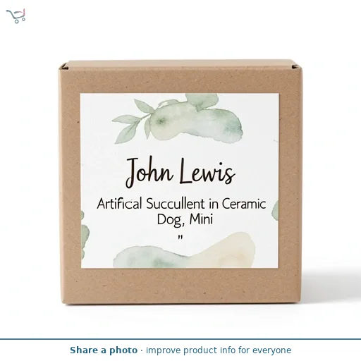 John Lewis Artificial Succulent in Ceramic Dog, Mini