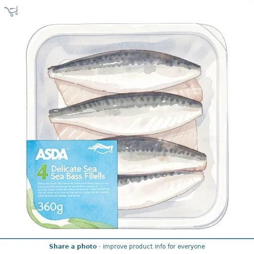 ASDA 4 Delicate Sea Bass Fillets 360g