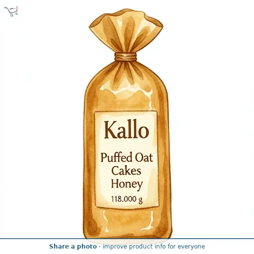 Kallo Puffed Oat Cakes Honey