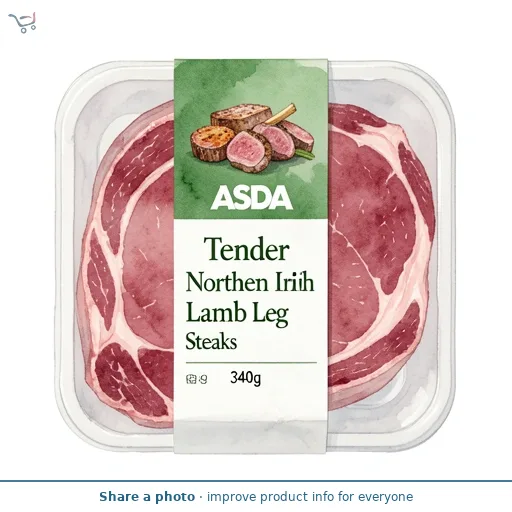 ASDA Tender Northern Irish Lamb Leg Steaks 340g