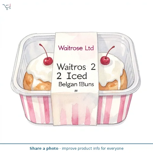 Waitrose 2 Iced Belgian Buns