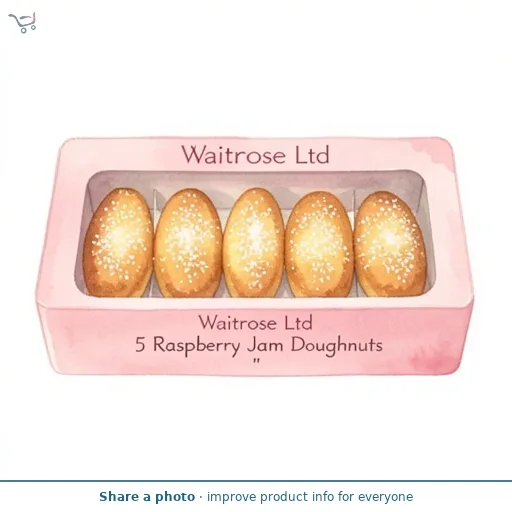 Waitrose 5 Raspberry Jam Doughnuts